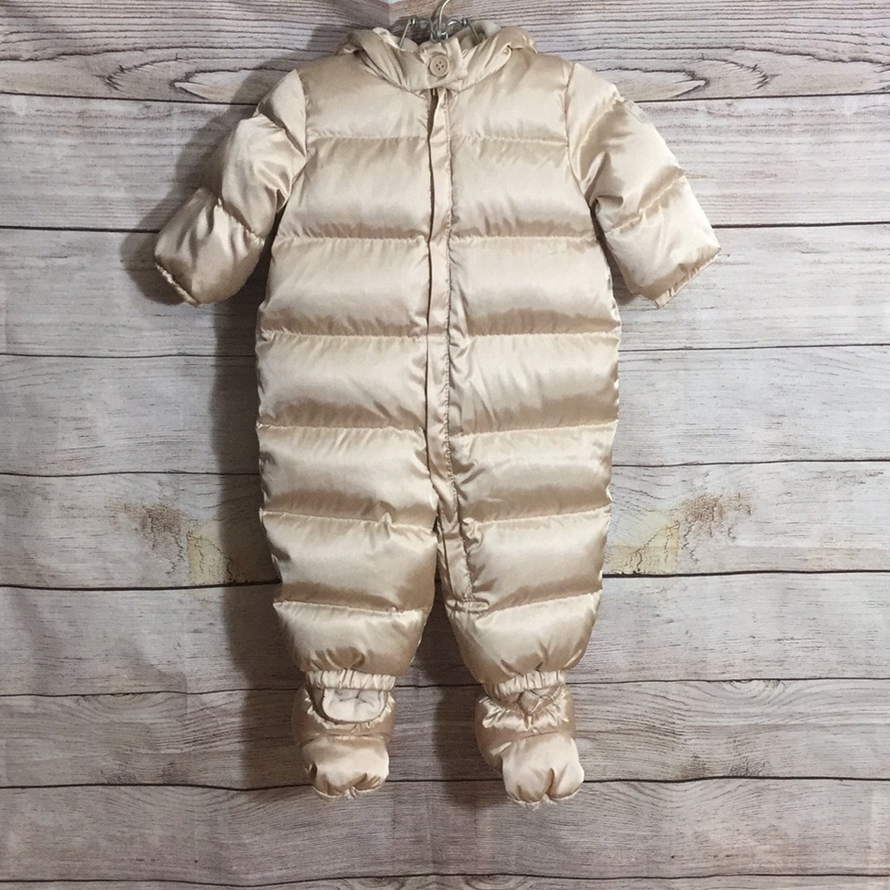 Gap Baby DOWN Snow Suit Metallic Frost 6-12 Months